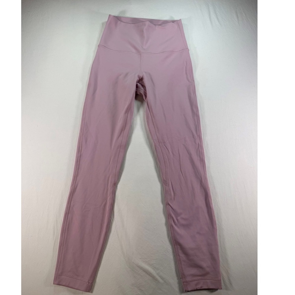 Lululemon Lot of 2 Align High-Rise Pant 25" Neon‎ Yellow Pink Leggings Size 4 - Picture 4 of 5